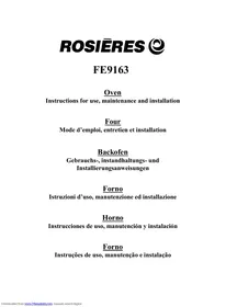 ROSIERES FE9163CIN - Horno