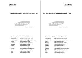 SAMSUNG VP-M110 - Caméscope
