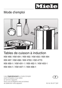 MIELE KM 490-1 CD INOX - Plaque de cuisson