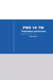 UNITE CENTRALEYDRAY PRO 16TZM-023XEU MSI