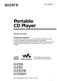 DE 351 L BLEU SONY