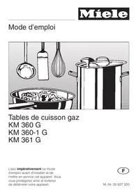 MIELE KM361G - Plaque de cuisson
