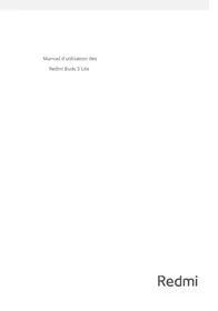 Notice Xiaomi REDMI BUDS 3 LITE Écouteurs sans fil