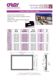 Notice ORAY CHCO1B1 135X240 Écran de projection