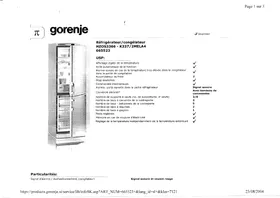 GORENJE K 337/2 MELA4 INOX - Réfrigérateur-congélateur