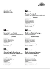 Notice HOTPOINT EBL18213FD03 Réfrigérateur congélateur combiné
