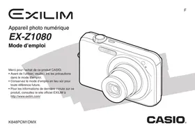 CASIO EX-Z1080 - Appareil photo numérique