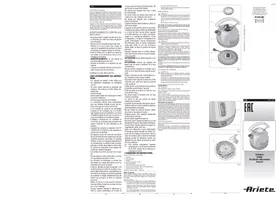 Notice ARIETEREFERENCE VINTAGE BEIGE 2877 Bouilloire électrique