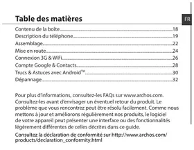 Notice ARCHOS GSM68XL52GO Téléphone mobile