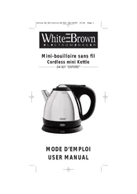 Notice WHITE & BROWN DA921 MINI INOX Bouilloire électrique