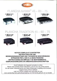 Notice ENO PLANCHA MANIA 75 3F Plancha