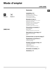 Notice HOTPOINT WMD943BSFR Lave-linge