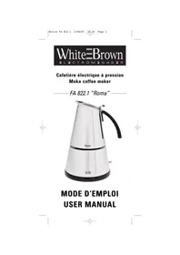 WHITE AND BROWN FA 822.1 - Cafetière électrique
