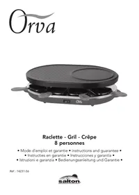 Notice ORVA 14231-56 Appareil à raclette