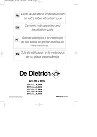 DE DIETRICH DTV 324 XE1 - Plaque de cuisson
