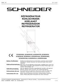 Notice DARRYSCHNEIDER CCB250VRIO Réfrigérateur-congélateur