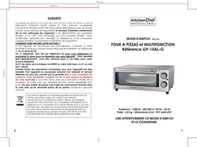 Notice RITCHEN CHEF GP15ALG Four électrique