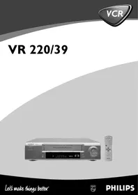 Notice PHILIPS VR220 Magnétoscope