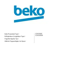 BEKO CSA31020X - Réfrigérateur-congélateur