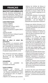 Notice JEAN LOUIS DAVID J60E MULTISTYLER Lisseur cheveux