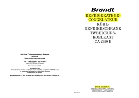 BRANDT CA2950E - Réfrigérateur-congélateur