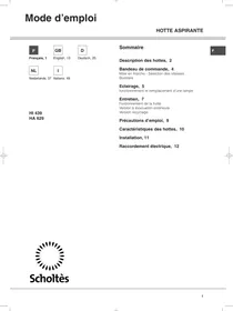 SCHOLTES HA629WHBLANC - Hotte aspirante