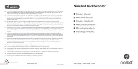 Notice NINEBOT D18E Trottinette