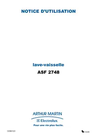 Notice ARTHUR MARTIN ASF2748 Lave-vaisselle