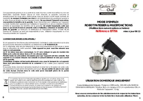 KITCHEN CHEF EF706 BS NOIR - Robot pâtissier