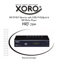 Notice XORO HRT7520 Décodeur TV