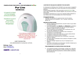 Notice PUR LINE BIOMED 101 PURIF Purificateur d'air