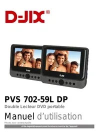 Notice D-JIX PVS 702-59LD Lecteur DVD portable