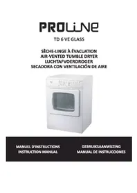 PROLINE TD 6 VE GLASS BLANC - Sèche-linge