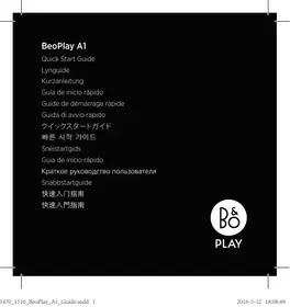 Notice B&O PLAY BEO PLAY AL GRISCOPIC Enceinte audio