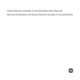 Notice Xiaomi MI-SCOOTER-4LITE-2-EN-GEN Scooter