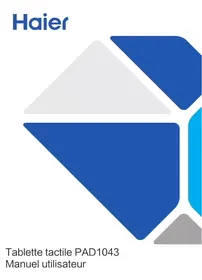 Notice HAIER PAD1043 Tablette tactile