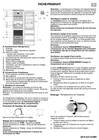 Notice WHIRLPOOL ARC 6427 WH BLANC Réfrigérateur-congélateur