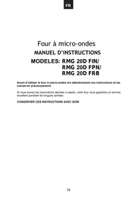 ROSIERES RMG2ODFIN INOX - Four à micro-ondes
