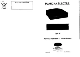 Notice ENO VITROPLANCHA ELECTRA Fer à repasser électrique