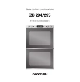 Notice GAGGENAU EB 294-111 Four encastrable