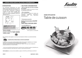 SAUTER STE117B - Plaque de cuisson