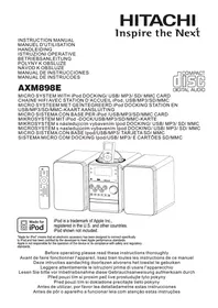 Notice HITACHI AXM 898 E Chaîne Hi-Fi