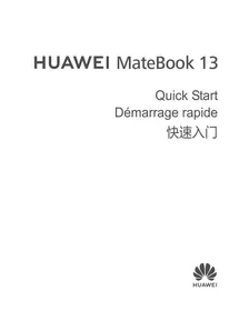 Notice HUAWEI MATEBOOK 13 I7 8GORAM 512G0 SSD Portable