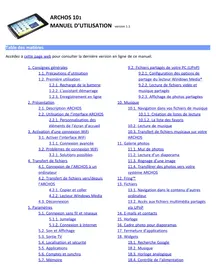 Notice ARCHOS 1011660 Tablette tactile