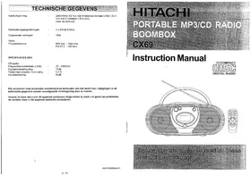 Notice HITACHI CX 69 Radio portable