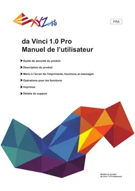 Notice X¥Z PRINTING DA VINCI 1.0 PRO Imprimante
