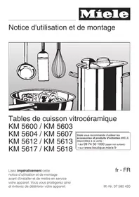 MIELE KM 5604 - Plaque de cuisson