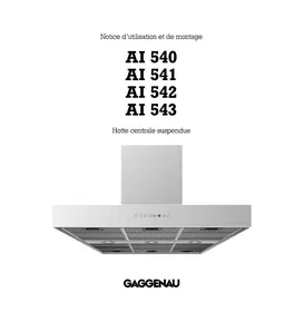 Notice GAGGENAU AI 540-100 Hotte aspirante