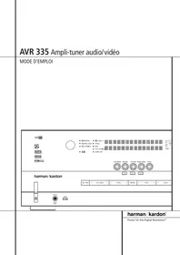 Notice HARMAN KARDON AVR 335 Amplificateur audio