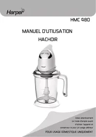 Notice HARPER HMC480-BLANC Robot de cuisine